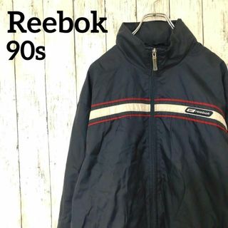 リーボック(Reebok)の90sリーボック　ワンポイント刺繍ロゴ　ナイロンジャケット　ブルゾン（849）(ナイロンジャケット)