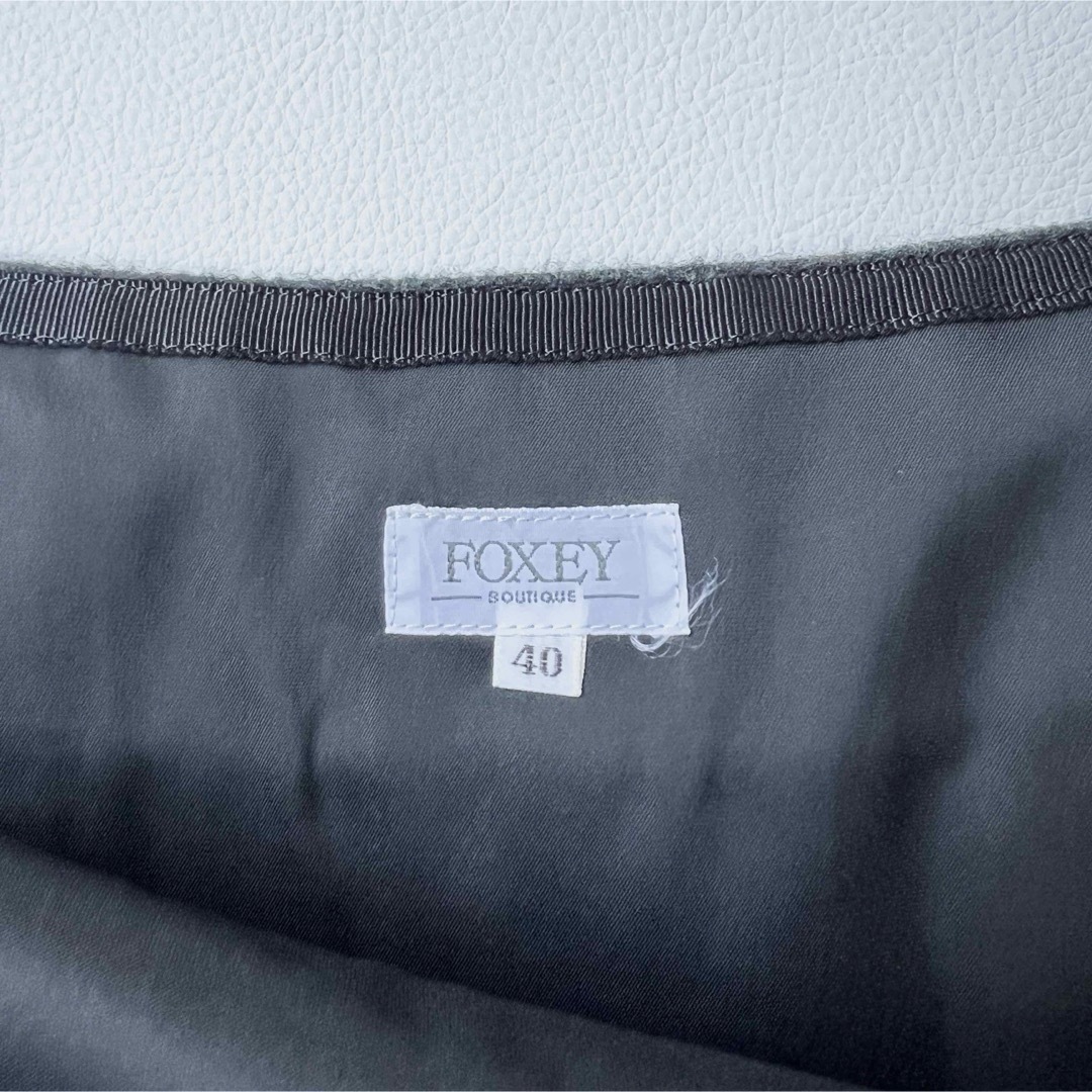 FOXEY BOUTIQUE(フォクシーブティック)の美品　Foxey  フォクシー　ラップスカート　フレアスカート　カシミヤ レディースのスカート(ひざ丈スカート)の商品写真