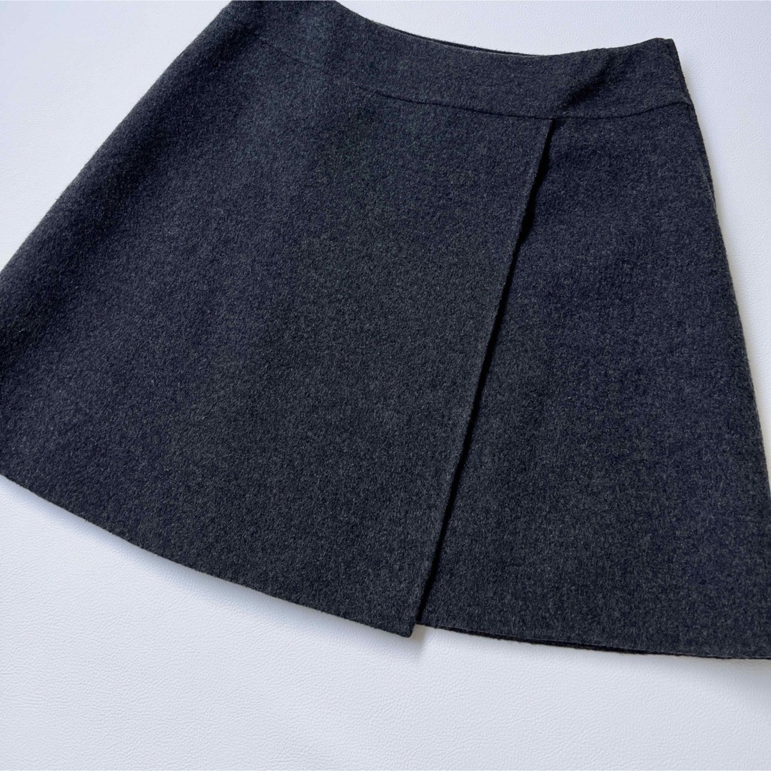 FOXEY BOUTIQUE(フォクシーブティック)の美品　Foxey  フォクシー　ラップスカート　フレアスカート　カシミヤ レディースのスカート(ひざ丈スカート)の商品写真