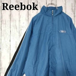 Reebok - 90sリーボック　刺繍ロゴ　ナイロンジャケット y2kグランジ（837）