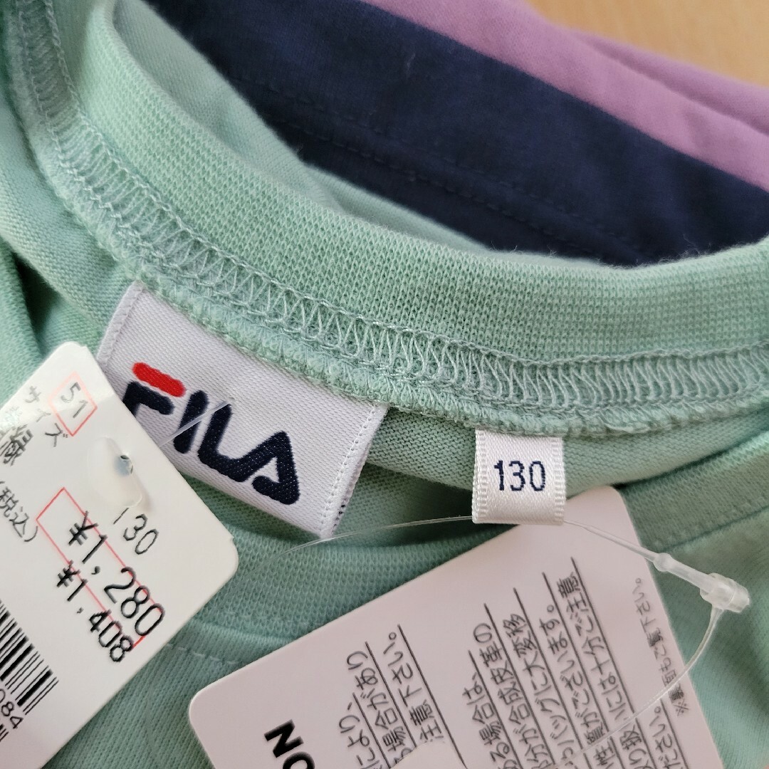 FILA(フィラ)の130 女の子 FILAカットソー2枚セット❤︎薄手長袖 キッズ/ベビー/マタニティのキッズ服女の子用(90cm~)(Tシャツ/カットソー)の商品写真