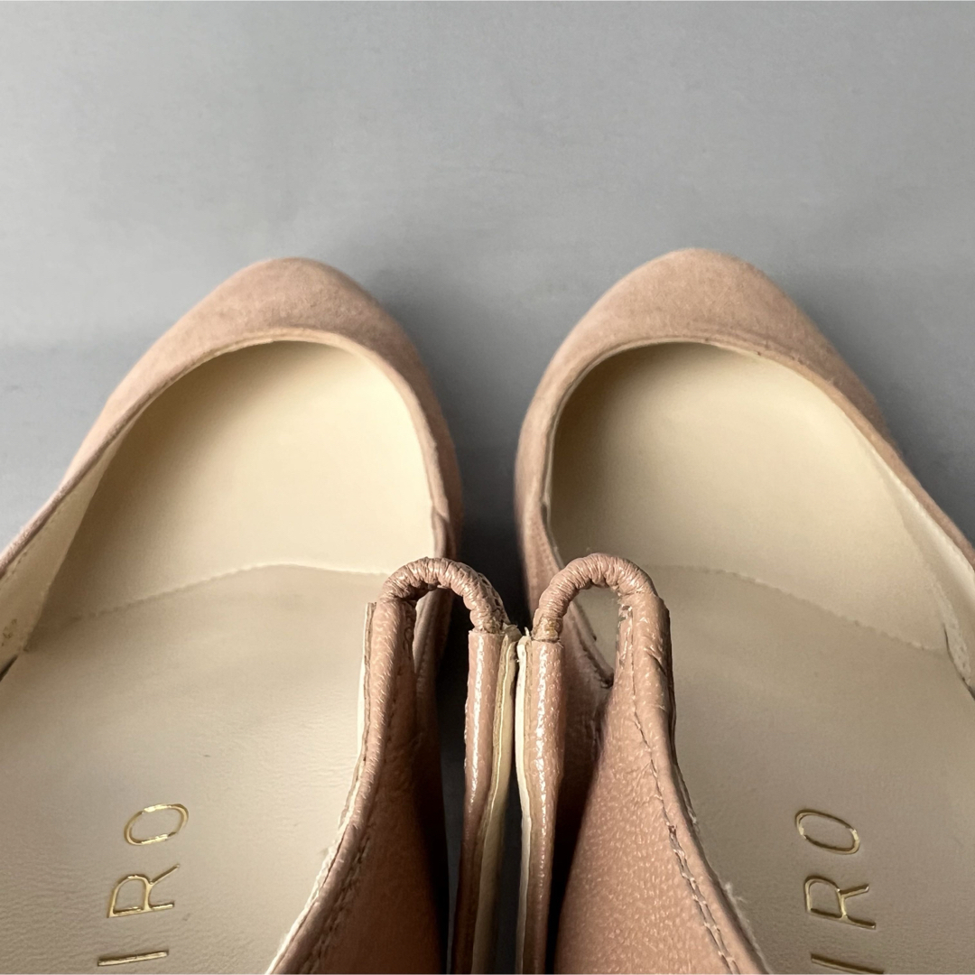 GIRO(ジロ)の75. 新品未使用 タグ付 asics GIRO スエード ラウンドトゥ ピンク レディースの靴/シューズ(ハイヒール/パンプス)の商品写真