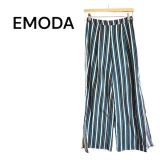 エモダ(EMODA)のEMODA エモダ BRIGHTストライプスリットパンツ(カジュアルパンツ)