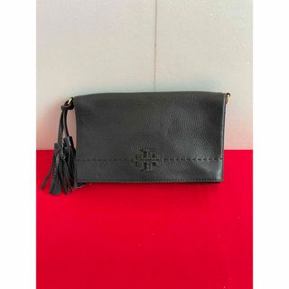 トリーバーチ(Tory Burch)のTORY BURCH トリーバーチ　クラッチバッグ　レザー　黒(クラッチバッグ)