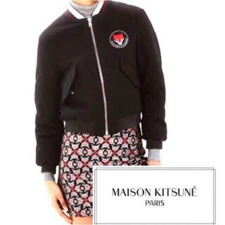 MAISON KITSUNE' - Maison Kitsune メゾンキツネ ブルゾン スタジャン ブラック