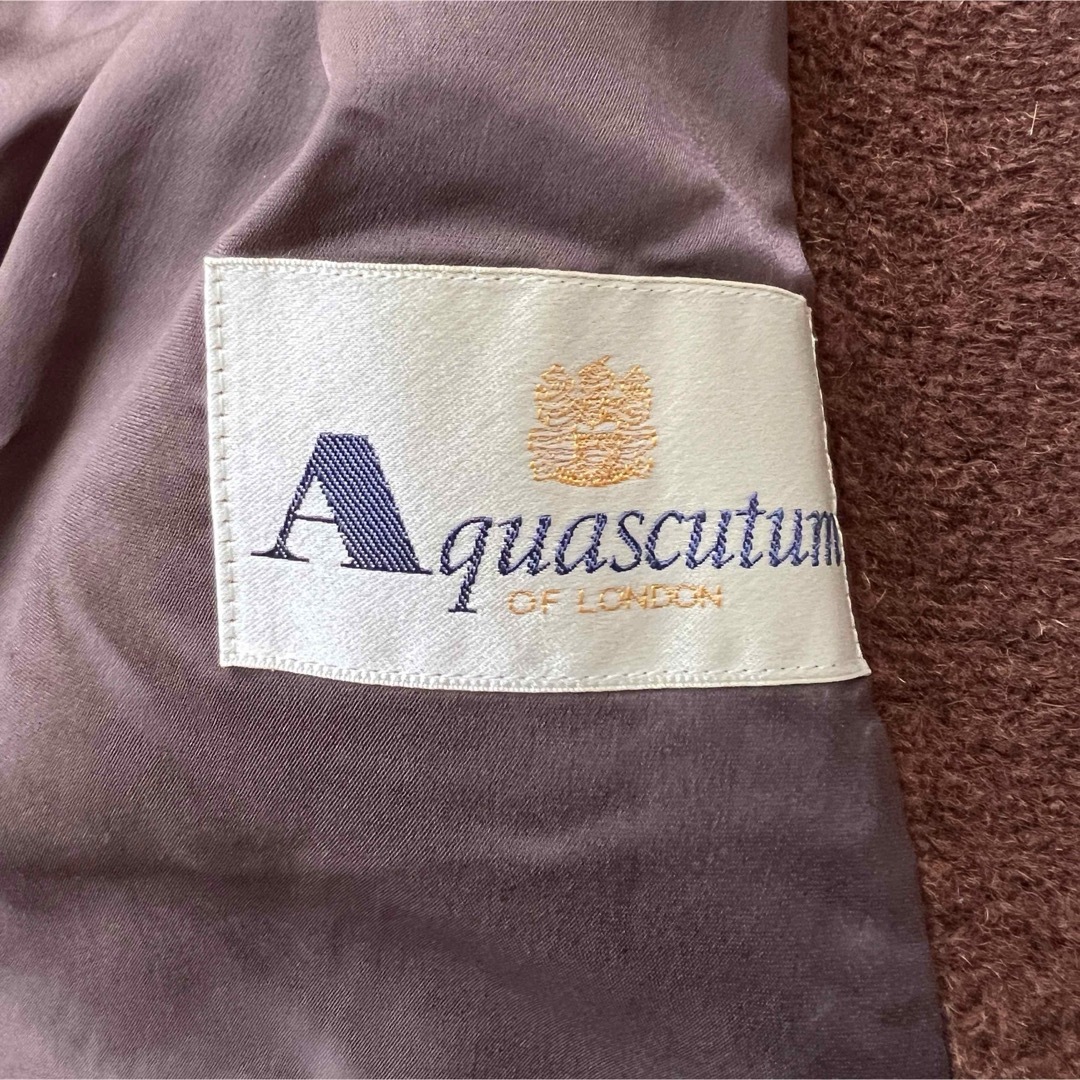 AQUA SCUTUM(アクアスキュータム)の美品　Aquascutum アクアスキュータム　ステンカラーコート　ウール レディースのジャケット/アウター(ロングコート)の商品写真