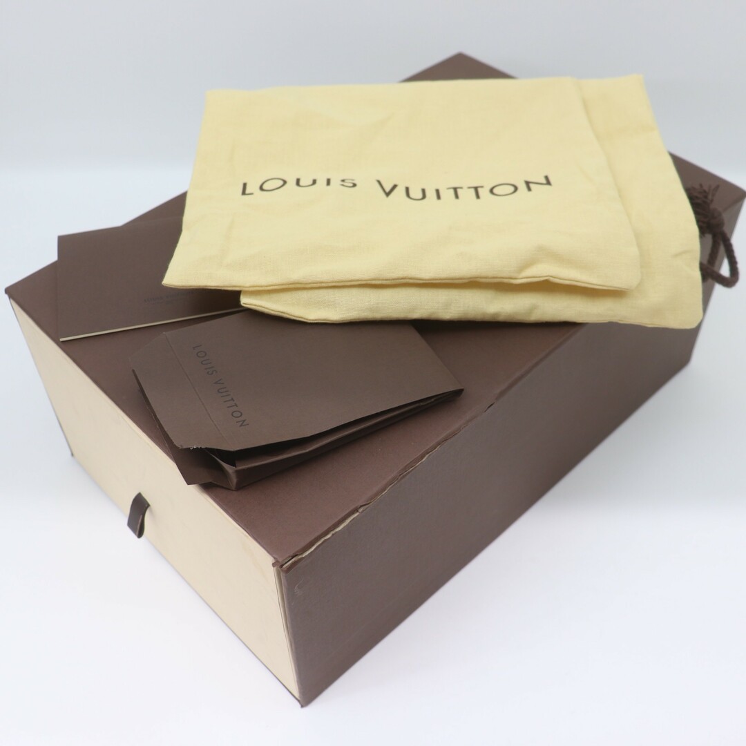 LOUIS VUITTON(ルイヴィトン)のIT6WYUHNAN2N 未使用 LOUIS VUITTON ルイヴィトン ダミエ コンビレザー シューズ スニーカー メンズ 黒 サイズ 27 メンズの靴/シューズ(スニーカー)の商品写真