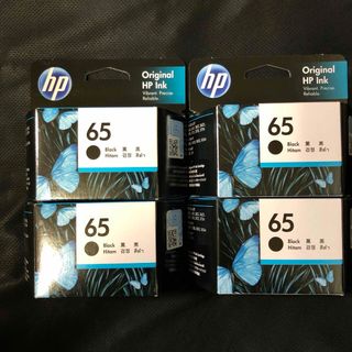 ヒューレットパッカード(HP)のHP 65 純正 インクカートリッジ ブラック 黒 N9K02AA 4個(PC周辺機器)