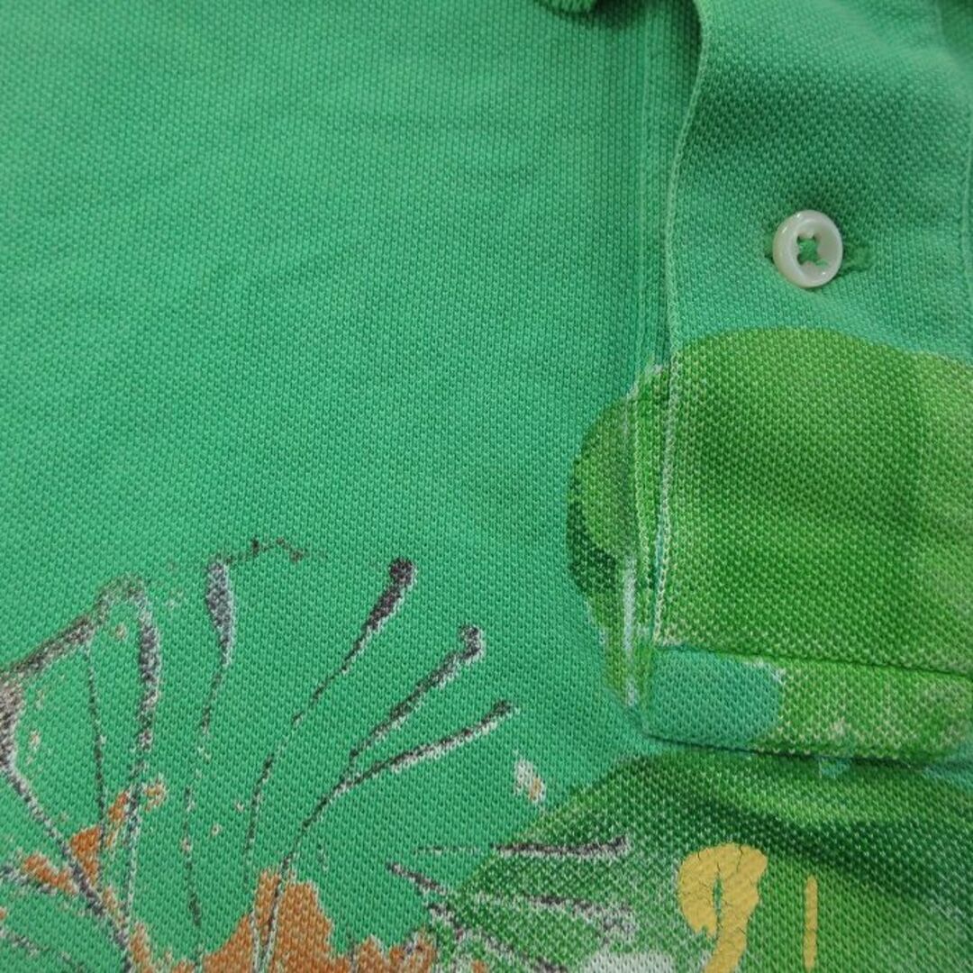 Ralph Lauren(ラルフローレン)のXL★古着 ラルフローレン Ralph Lauren 半袖 ブランド ポロ シャツ メンズ 90年代 90s ワンポイントロゴ 鹿の子 クラゲ 大きいサイズ コットン 緑 グリーン 24mar16 中古 トップス メンズのトップス(ポロシャツ)の商品写真