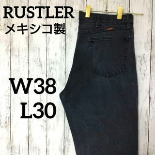 ラングラー(Wrangler)の【希少】ラスラーブラックデニムパンツメキシコ製ジーンズW38L30（1025）(デニム/ジーンズ)