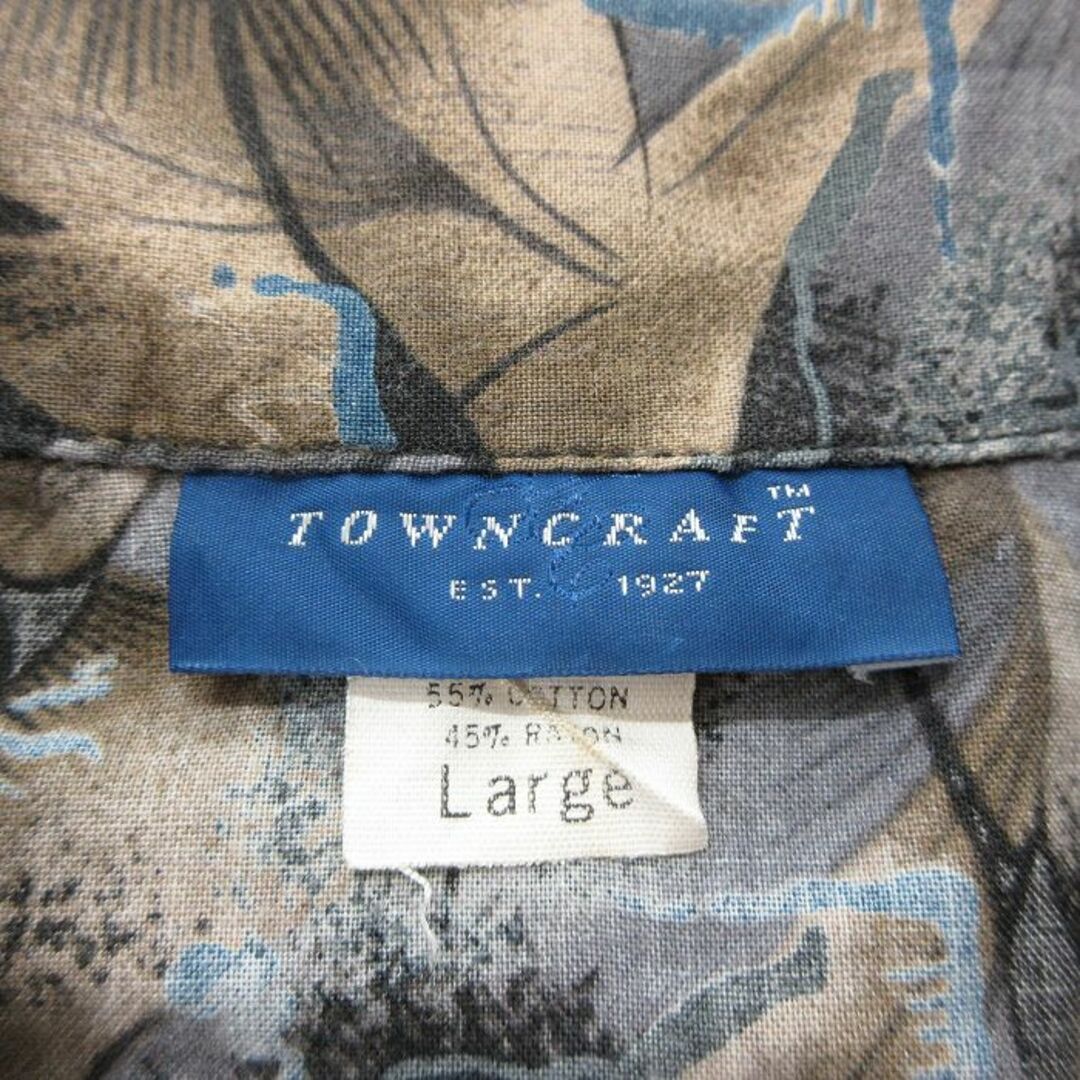 TOWNCRAFT(タウンクラフト)のL★古着 タウンクラフト 半袖 シャツ メンズ 90年代 90s USA製 茶他 ブラウン 24mar21 中古 トップス メンズのトップス(シャツ)の商品写真