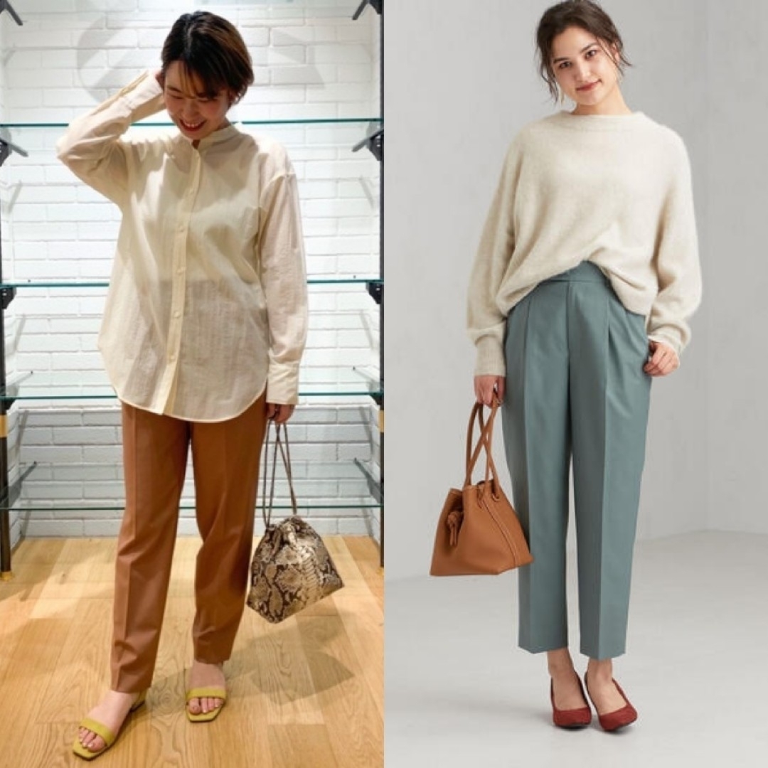 UNITED ARROWS green label relaxing(ユナイテッドアローズグリーンレーベルリラクシング)のgreen label relaxingFFC チンツ テーパード パンツ レディースのパンツ(クロップドパンツ)の商品写真