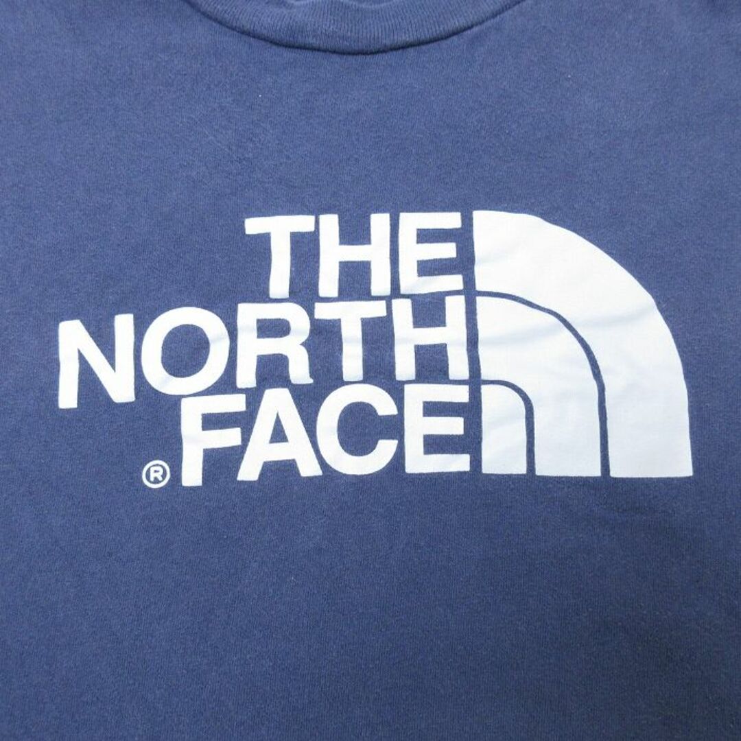 North Face(ノースフェイス)のXL★古着 ノースフェイス THE NORTH FACE 半袖 Tシャツ メンズ ビッグロゴ コットン クルーネック 紺 ネイビー 24mar21 中古 メンズのトップス(Tシャツ/カットソー(半袖/袖なし))の商品写真