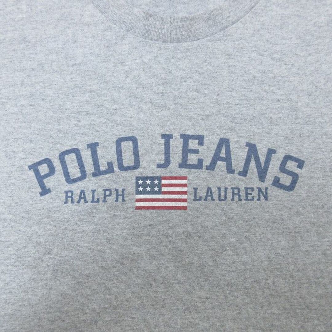 Ralph Lauren(ラルフローレン)のXL★古着 ラルフローレン Ralph Lauren ポロジーンズ 半袖 ブランド Tシャツ メンズ ビッグロゴ 大きいサイズ クルーネック グレー 霜降り 24mar21 中古 メンズのトップス(Tシャツ/カットソー(半袖/袖なし))の商品写真