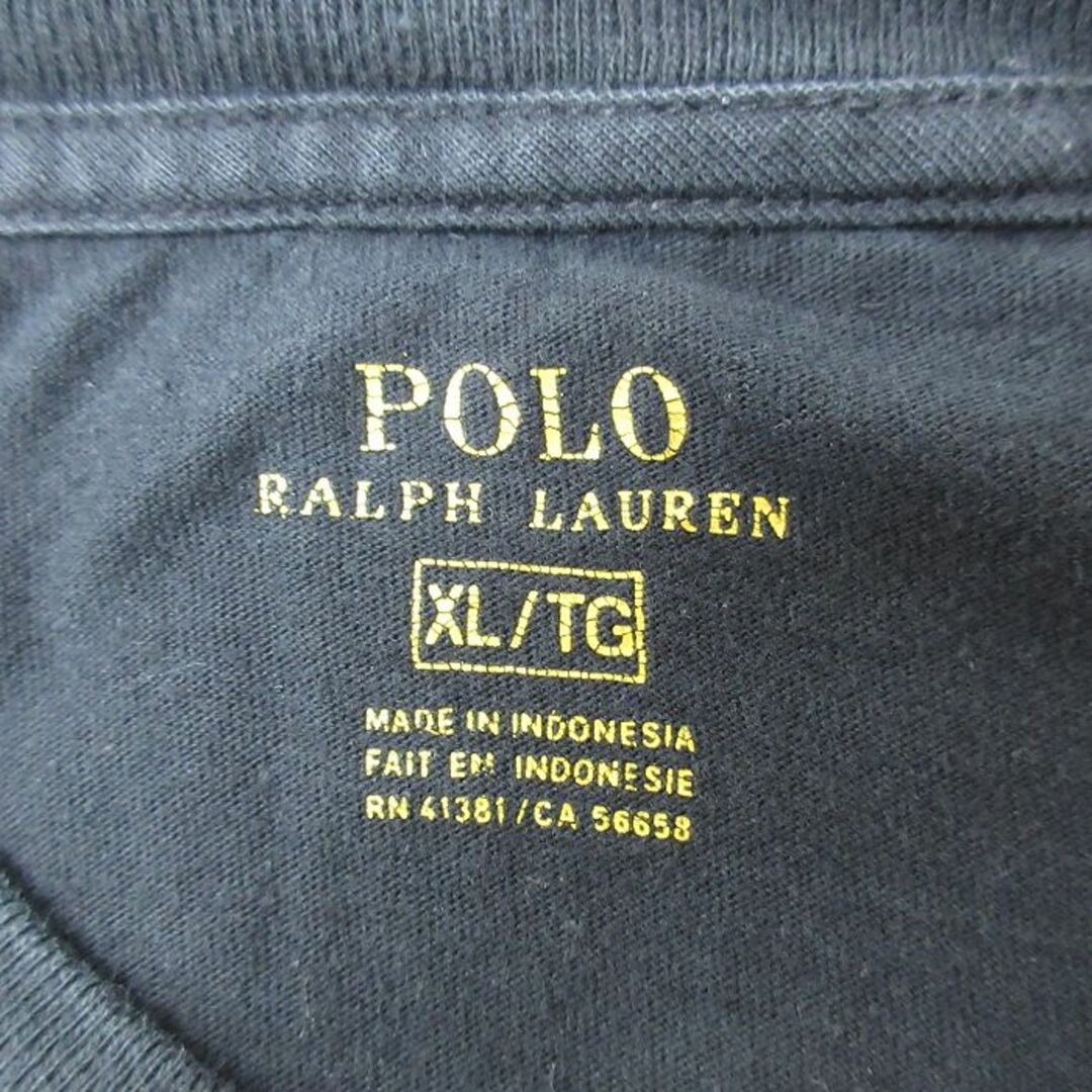 Ralph Lauren(ラルフローレン)のXL★古着 ラルフローレン Ralph Lauren 半袖 ブランド Tシャツ メンズ ワンポイントロゴ 大きいサイズ コットン クルーネック 黒 ブラック 24mar21 中古 メンズのトップス(Tシャツ/カットソー(半袖/袖なし))の商品写真