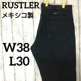 ラングラー(Wrangler)の【希少】ラスラーブラックデニムパンツメキシコ製ジーンズW38L30（1026）(デニム/ジーンズ)