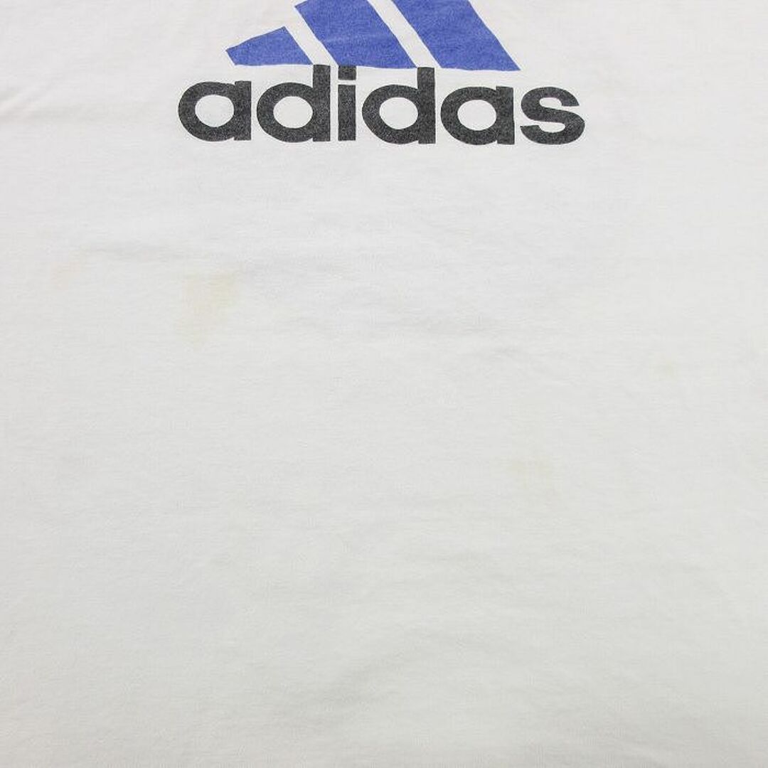 adidas(アディダス)のXL★古着 アディダス adidas 半袖 ビンテージ Tシャツ メンズ 00年代 00s サッカー プレミアリーグ ビッグロゴ 大きいサイズ コットン クルーネック USA製 白 ホワイト 【spe】 24mar19 中古 メンズのトップス(Tシャツ/カットソー(半袖/袖なし))の商品写真