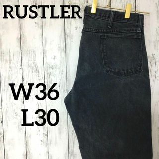 ラングラー(Wrangler)の【希少】ラスラーブラックデニムパンツジーンズジーパンW36L30（1027）(デニム/ジーンズ)