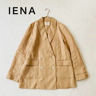 イエナ(IENA)の【2021SS】IENA　リネンダブル4Bジャケット　ベージュ　36(テーラードジャケット)