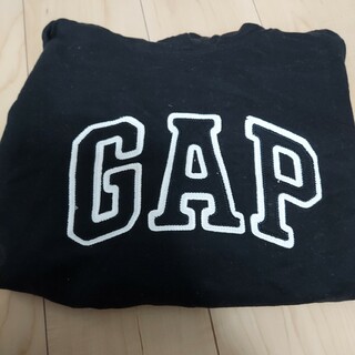 GAP - gap ギャップ ロゴ パーカー 黒 裏起毛 Lの通販 by ぽんた's