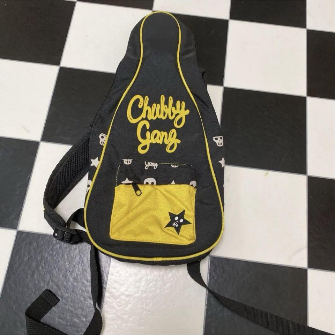 CHUBBYGANG(チャビーギャング)のチャビーギャング ギターリュック スカル イエロー キッズ/ベビー/マタニティのこども用バッグ(リュックサック)の商品写真
