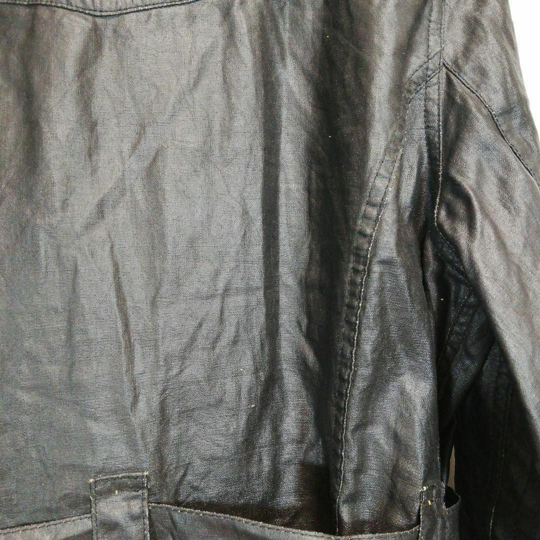 Barbour(バーブァー)のBarbour リネンジャケット ポリウレタンコーティング ブラック 黒 麻 レディースのジャケット/アウター(ブルゾン)の商品写真