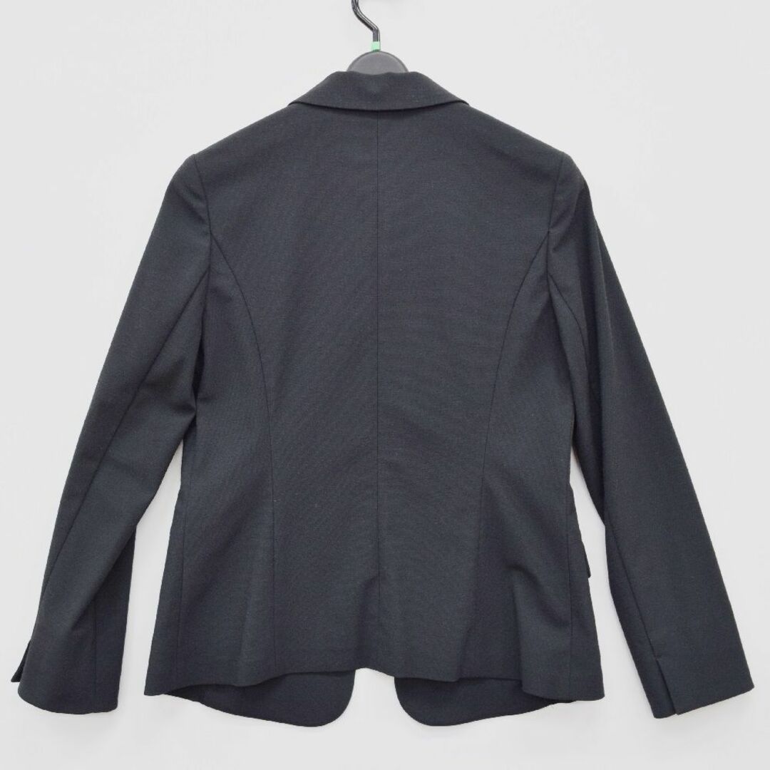 RU(アールユー)の春夏 ジャケット 黒 XS ポリエステル リネン コットン ストレッチ テーラー レディースのジャケット/アウター(テーラードジャケット)の商品写真