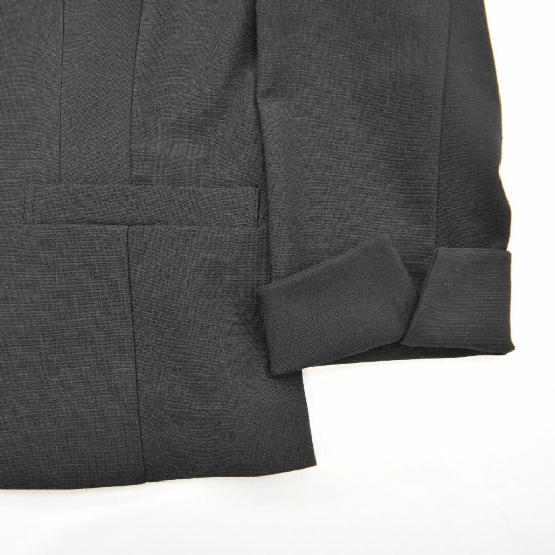 RU(アールユー)の春夏 ジャケット 黒 XS ポリエステル リネン コットン ストレッチ テーラー レディースのジャケット/アウター(テーラードジャケット)の商品写真
