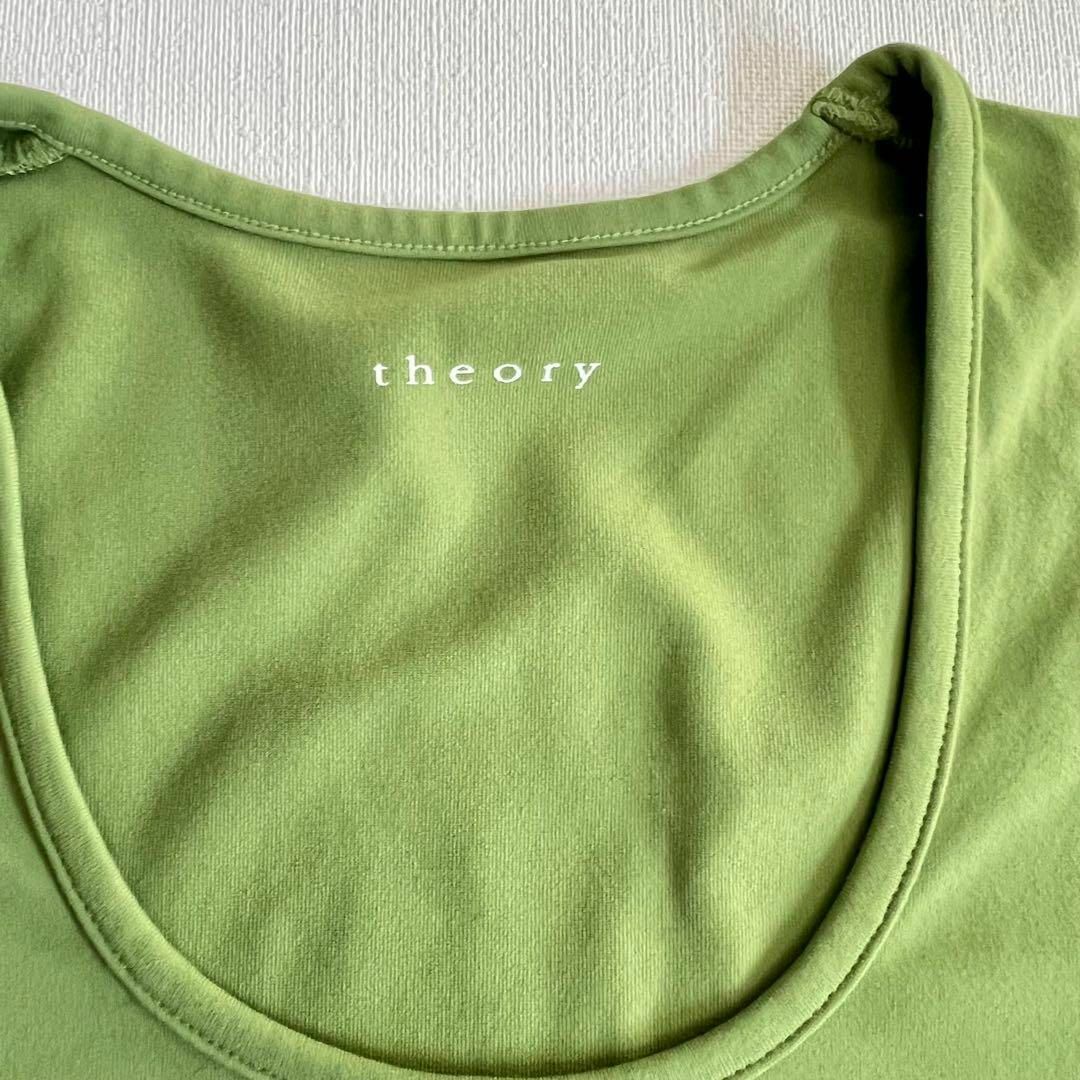 theory(セオリー)のtheory セオリー  Tシャツ カットソー Uネック 半袖 2 グリーン レディースのトップス(Tシャツ(半袖/袖なし))の商品写真
