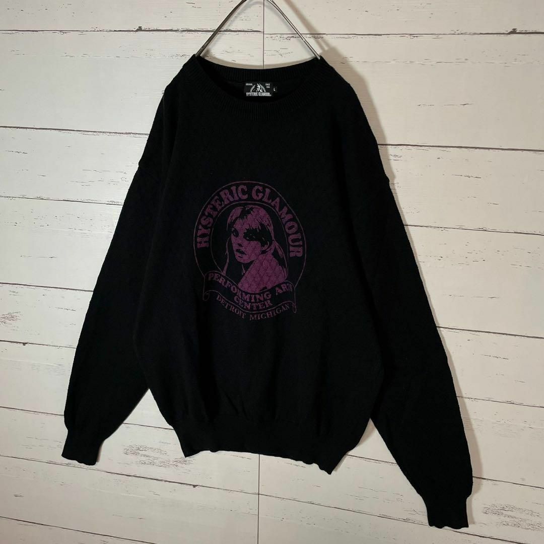 HYSTERIC GLAMOUR(ヒステリックグラマー)の【人気Lサイズ】ヒステリックグラマー☆ヒスガール入りニット 入手困難 セーター メンズのトップス(ニット/セーター)の商品写真