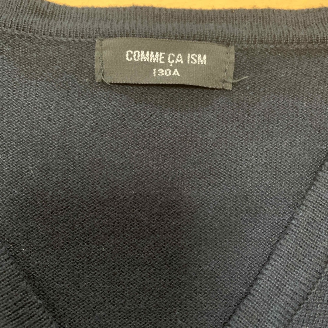 COMME CA ISM(コムサイズム)のCOMME CA ISM（キッズ） ベーシック　ニット　カーディガン130cm キッズ/ベビー/マタニティのキッズ服女の子用(90cm~)(カーディガン)の商品写真