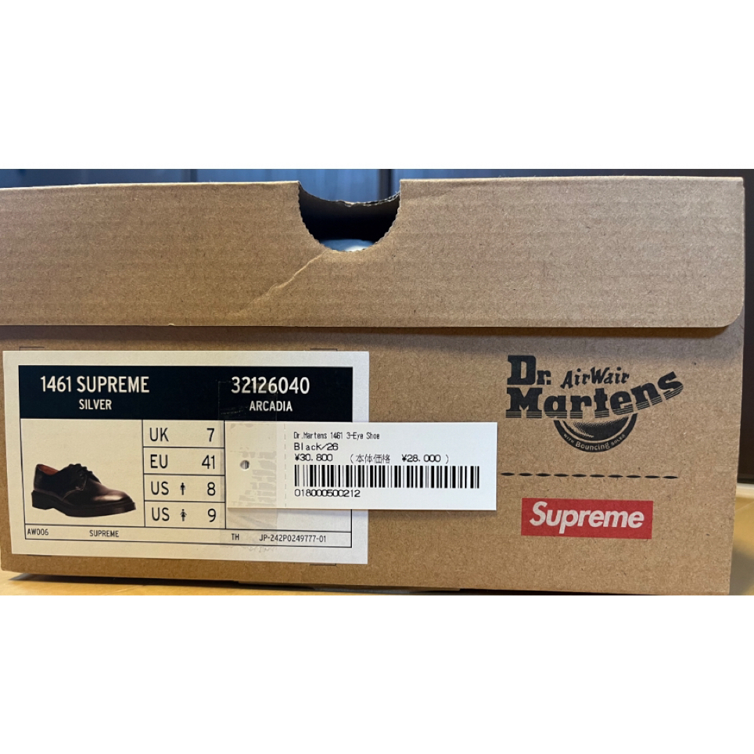 Supreme(シュプリーム)のSupreme Dr.Martens 1461 3 Eye Shoe 黒26cm メンズの靴/シューズ(ドレス/ビジネス)の商品写真