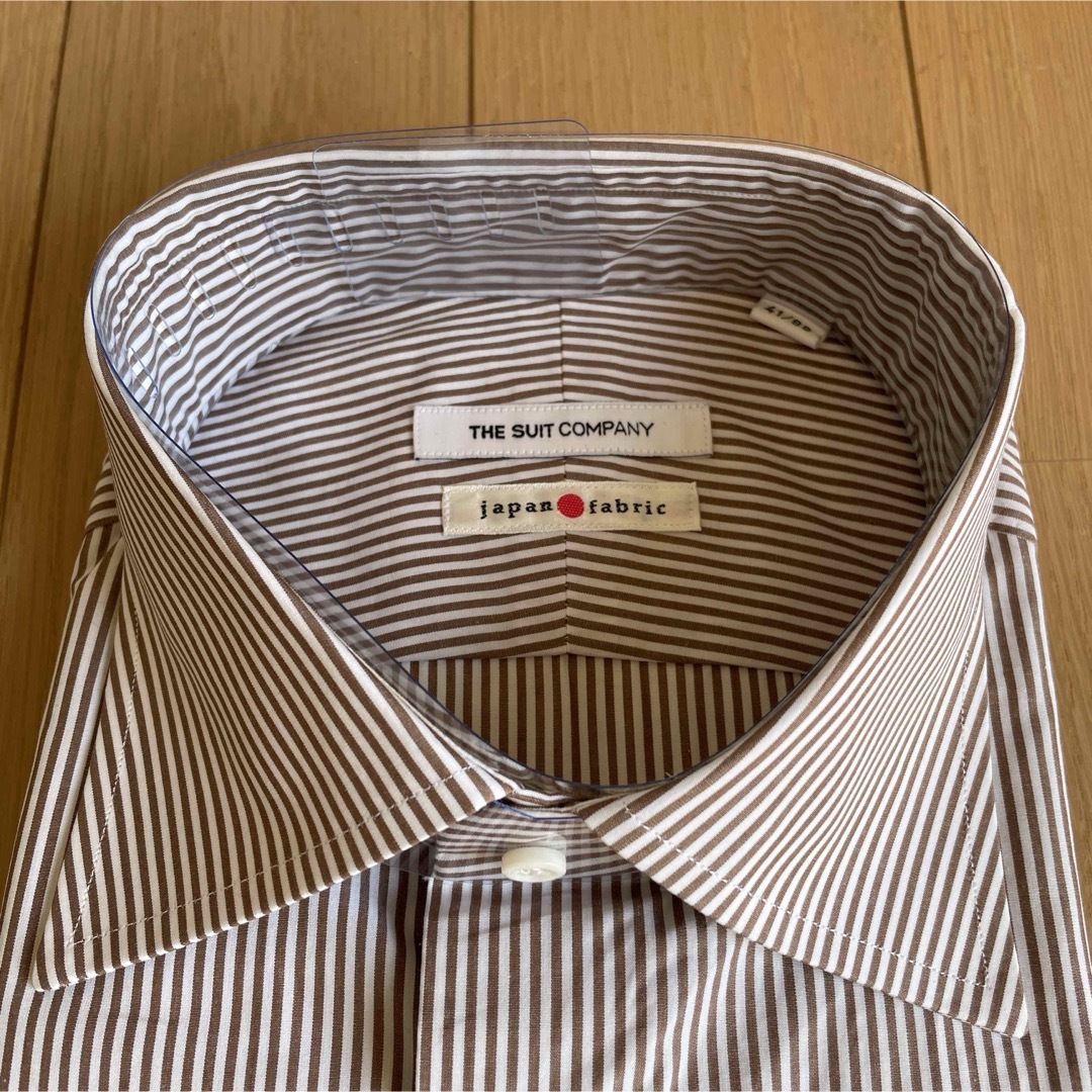 THE SUIT COMPANY(スーツカンパニー)のスーツカンパニー　長袖ドレスシャツ　サイズL41-86cm ストライプ メンズのトップス(シャツ)の商品写真