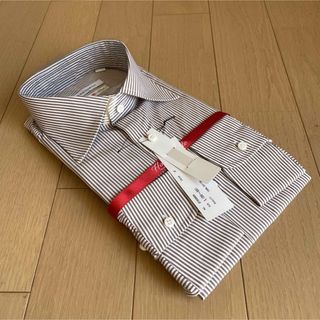 スーツカンパニー(THE SUIT COMPANY)のスーツカンパニー　長袖ドレスシャツ　サイズL41-86cm ストライプ(シャツ)