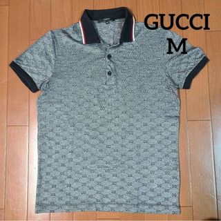 Gucci - 美品 GUCCI GG柄 モノグラム 半袖 ポロシャツ Mサイズ