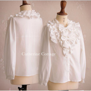 キャサリンコテージ(Catherine Cottage)のキャサリンコテージ　130cm フリルシャツ　リボン 白　スーツ(ブラウス)