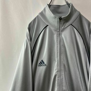 アディダス(adidas)のアディダス　トラックジャケット　ワンポイントロゴ　ジャージ　Lサイズ グレー(ジャージ)