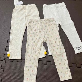 ユニクロ(UNIQLO)の新品未使用タグ付きあり　ズボン　レギンス　パンツ　90 95 3セット　女の子(パンツ/スパッツ)