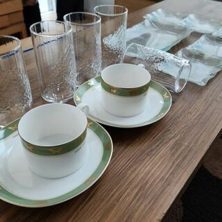 HANAE MORI - 食器まとめ売り　コーヒーカッブ　ガラスコップ　ガラス皿　匿名配送