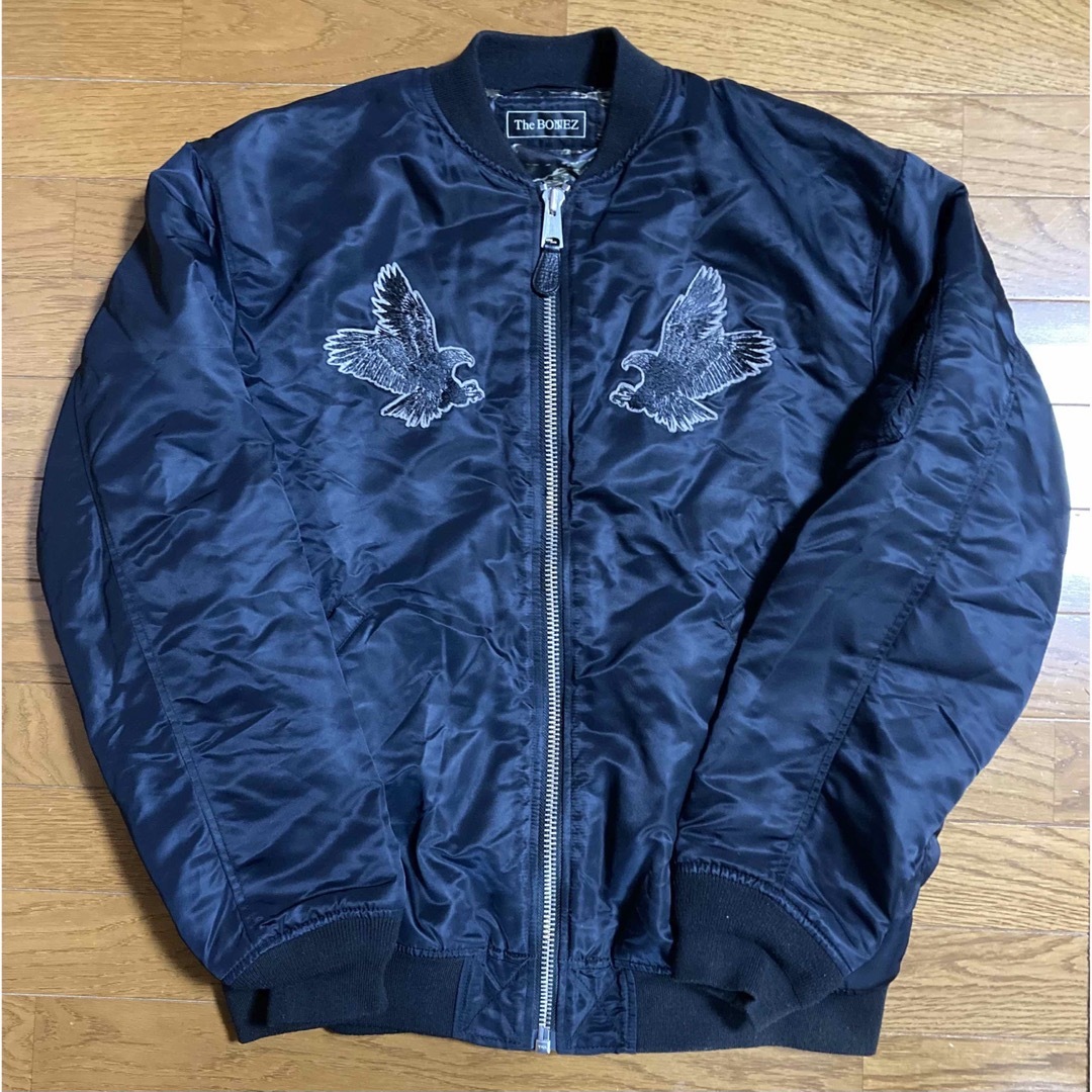 CRIMIE(クライミー)の[限定品]The BONEZ MA-1 JACKET 黒 L ザボーンズ メンズのジャケット/アウター(ナイロンジャケット)の商品写真