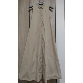 デミルクスビームス(Demi-Luxe BEAMS)のDemi-Luxe Beams ロングシャツワンピース ノースリーブ コットン(ロングワンピース/マキシワンピース)