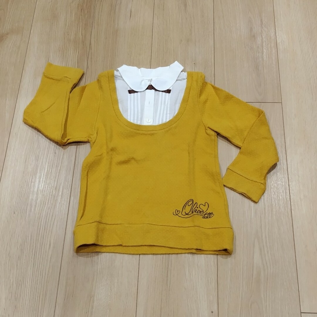 OLIVEdesOLIVE(オリーブデオリーブ)の重ね着風カットソー キッズ/ベビー/マタニティのキッズ服女の子用(90cm~)(Tシャツ/カットソー)の商品写真