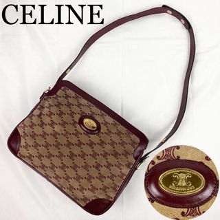 セリーヌ(celine)のセリーヌ　2way ショルダーバッグ　マカダム柄　トリオンフ　スエード×レザー(ショルダーバッグ)