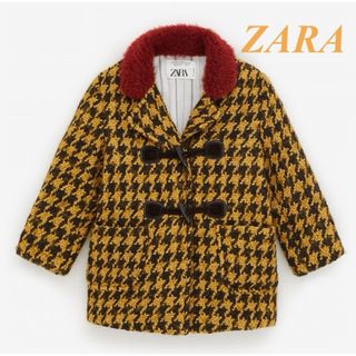 ZARA - ザラ コンビ千鳥格子柄コート 152