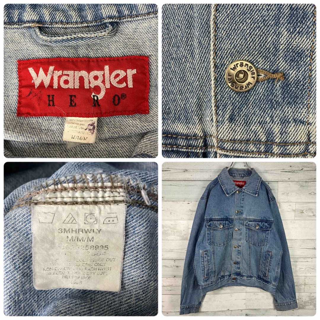 Wrangler(ラングラー)のWranglerラングラーHERO 色落ち ライトブルー デニムジャケット メンズのジャケット/アウター(Gジャン/デニムジャケット)の商品写真