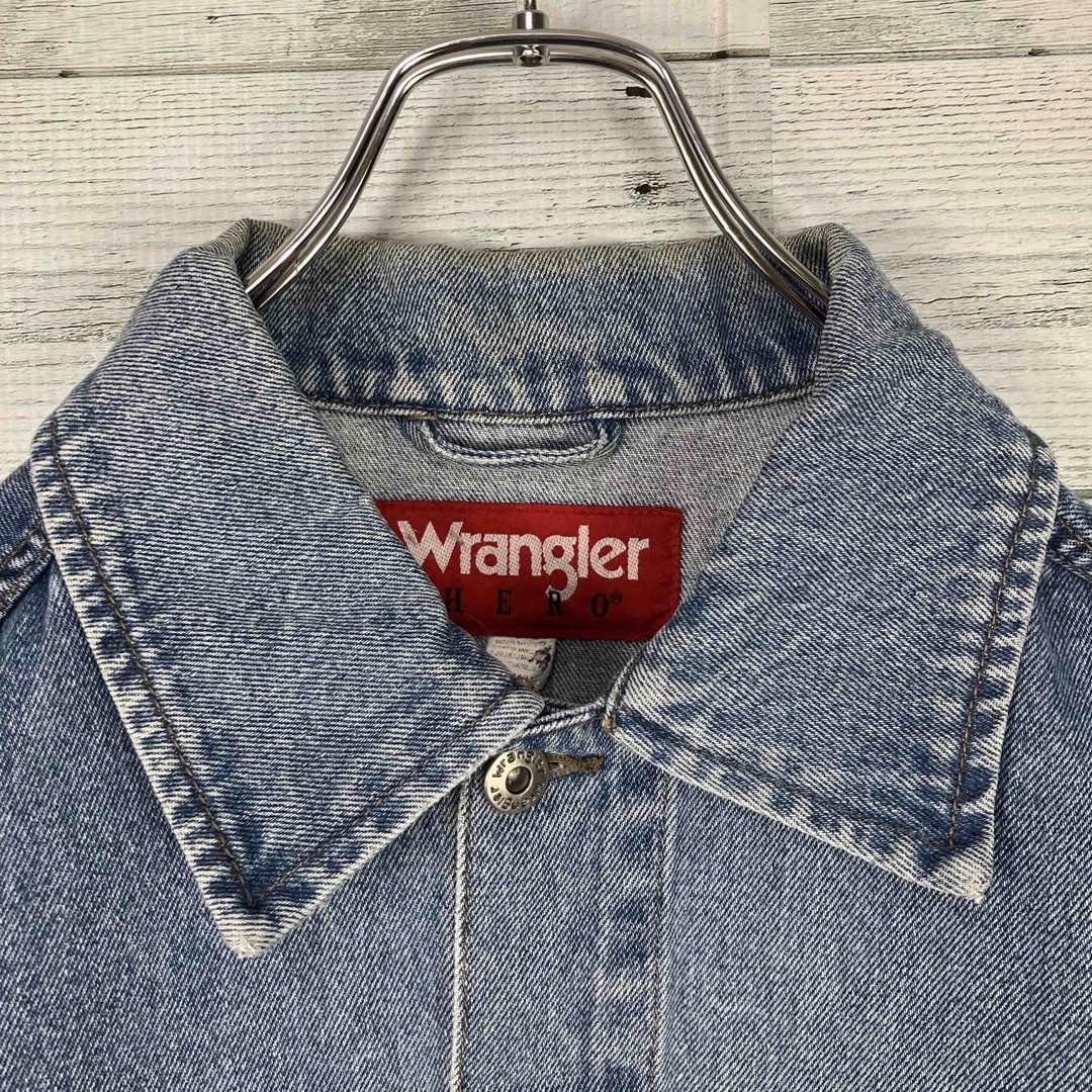 Wrangler(ラングラー)のWranglerラングラーHERO 色落ち ライトブルー デニムジャケット メンズのジャケット/アウター(Gジャン/デニムジャケット)の商品写真