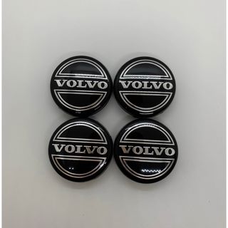 ボルボ(Volvo)のボルボ　ホイールキャップ　ブラック　4個　64mm(車外アクセサリ)