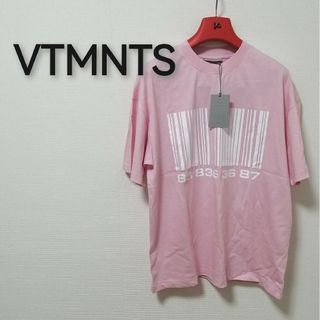 VETEMENTS - ★新品・メンズ★【VTMNTS】半袖 Tシャツ　ピンク×白　プリント　丸首　М