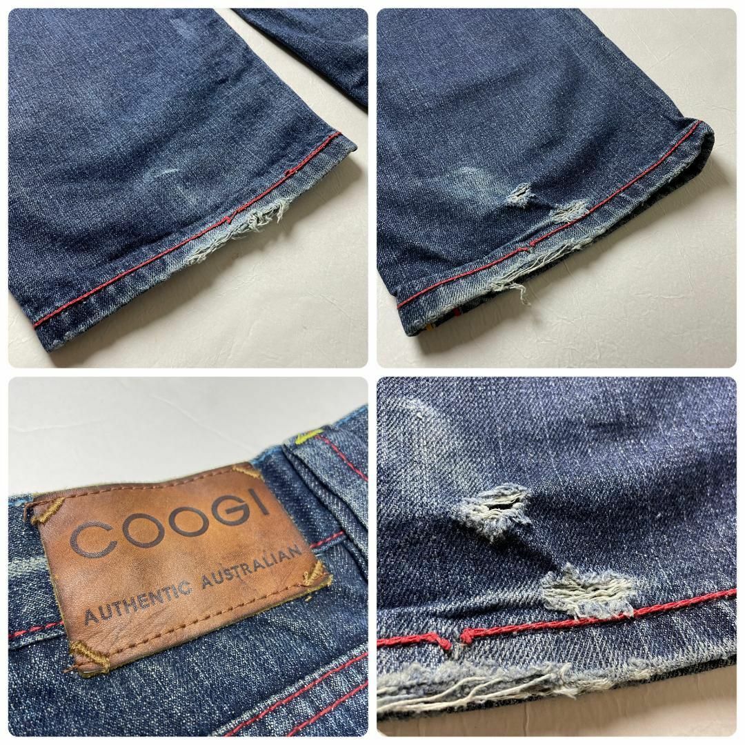 COOGI(クージー)のクージーデニムジーンズ刺繍b系ストリートオーバーサイズ青ブルー古着メンズw34 メンズのパンツ(デニム/ジーンズ)の商品写真