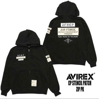 AVIREX アヴィレックス ジップアップ パーカー スウェット メンズ 2XL